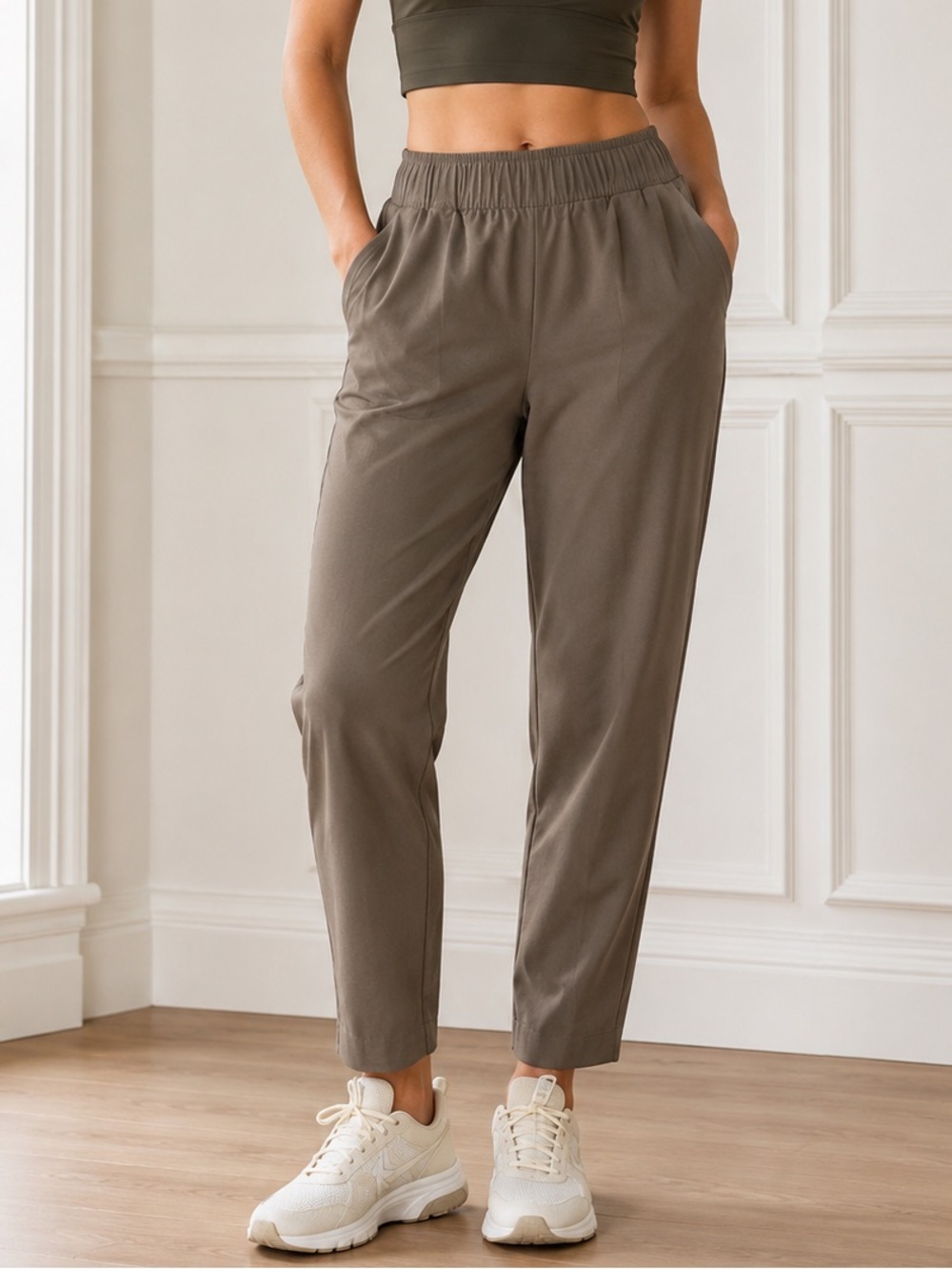 Mondetta Olive Taupe Track Joggers-Travel and Athlesure